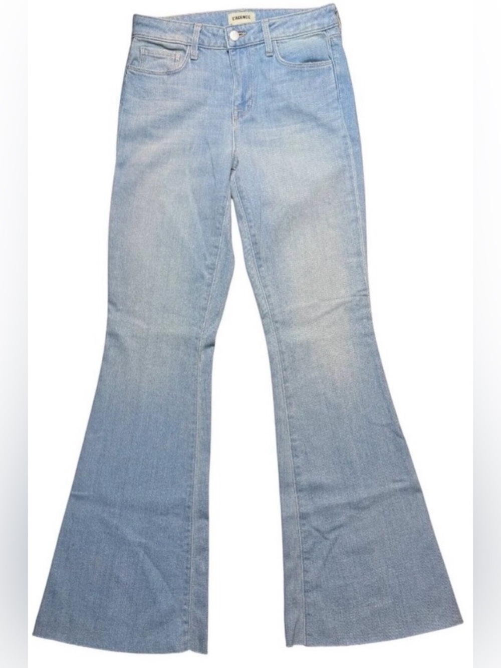 L’AGENCE High-Rise Micro Bootcut Jeans Blue Cloud Light Wash Size 26 - Picture 13 of 15